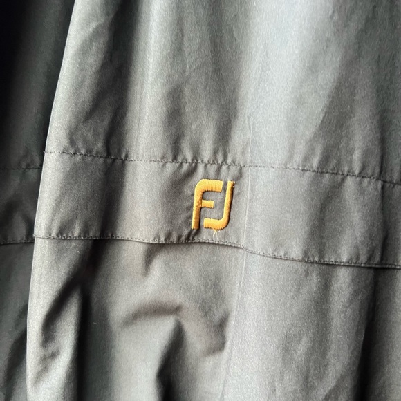 FootJoy Dryjoys Jacket Windbreaker Green Black Houndstooth XL Full Zip Golf VTG - Picture 6 of 10